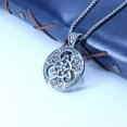 thumbnail image 4 of GHSDFBB Celtic Knot Necklace for Men,Stainless Steel Magic Double Side Solid Heavy Pendant with Chain, 4 of 7