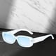 thumbnail image 5 of Gafas de sol rectangulares para hombre, elegantes y modernas, con montura gruesa para viajes y escenarios. Azul, 5 of 9