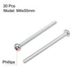 thumbnail image 2 of Unique Bargains M4x55mm Machine Screws Pan Phillips Cross Head Screw Fasteners Bolts 30Pcs, 2 of 3