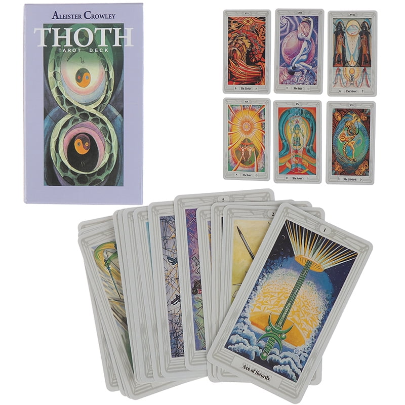 78 Cards Egyptian Myth Divination Aleister Crowley Thoth Tarot Pocket  OIU Z8 