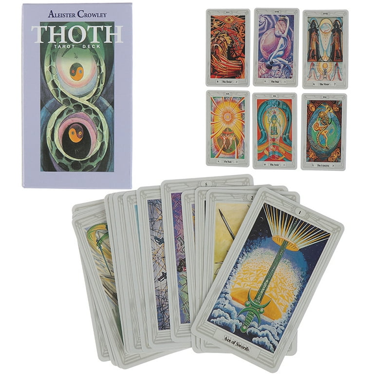 Anklage Skæbne møl TruPeony 78 Cards Egyptian Myth Divination Aleister Crowley Thoth Tarot  Pocket Guidebook - Walmart.com