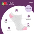 thumbnail image 2 of Fruit of the Loom Cushion Everyday No-Show Socks for Women, White Assorted, Sizes 4-10 (10-Pack), 2 of 5