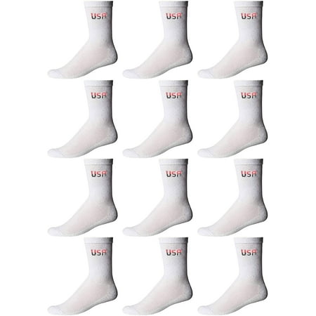 

SOCKS NBULK Children & Kids Wholesale Bulk Sports Crew Athletic Case Pack Socks (60 Pairs White USA Kids 4-6 (Shoe size 7-10))