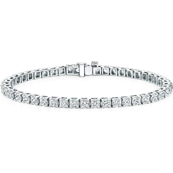 14k Lab Grown Diamond Tennis Bracelet White Gold 3 Ct