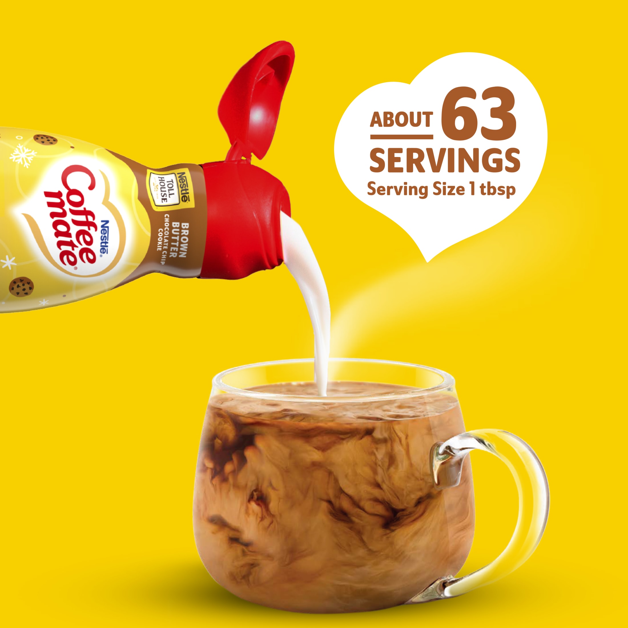 Coffee mate Toll House Brown Butter Chocolate Chip Cookie Coffee Creamer, 32 fl oz