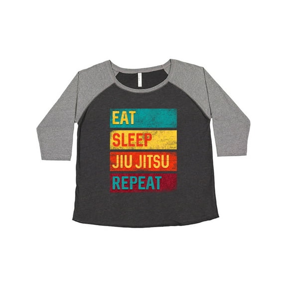 Inktastic Eat Sleep Jiu Jitsu Repeat Women's Plus Size T-Shirt