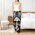 thumbnail image 2 of Fotbe Bow Flower Skull Women's Pajama Pants,Sleepwear Pants,Pj Bottoms Drawstring And Pockets-XX-Large, 2 of 7