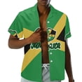 thumbnail image 2 of Garronmavis Jamaican Flag Matching Couple Outfits Short Sleeve Shirt for Men Summer Hawaiian Shirts and Womens Sleeveless Dress with Pocket Irregular Hem Beach Sundress, 2 of 8