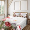 thumbnail image 2 of Ambesonne Spring Fitted & Top Sheet Set with Shams, Floral Botany, Multicolor, 2 of 5