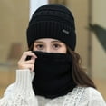thumbnail image 3 of 2Pcs/Set Winter Beanie Hat Scarf Set Warm Knit Skull Cap Gifts for Men Women, 3 of 7