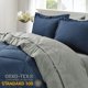 thumbnail image 2 of Juego de edredón Furnishh para cama de matrimonio, 7 piezas, reversible, azul marino y gris, 2 of 7