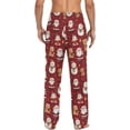 thumbnail image 2 of HPINK-T Men's Flannel Pajama Pants Christmas Gnome Snowflakes Sleep Lounge PJ Bottoms Sweatpants S, 2 of 12