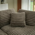 thumbnail image 6 of SEENYOO 120.90" Lounge Sofa, Sectional Sofas for Living Room; Modern Curved L-Shape Sleeper Sofa, Minimalist Design, No Assembly Required, Brown., 6 of 7