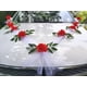 thumbnail image 3 of Boda coche flor placa cinta arco conjunto coche cabeza decoración suministros boda decoración seda hilo flor (blanco), 3 of 4