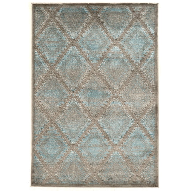 Hawthorne Collection 5' x 7'6" Rug in Blue and Black