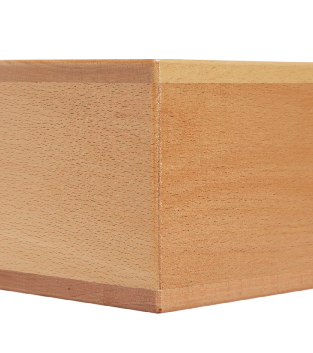 Everyday Yoga 4" Wood Block, Hard Density, Beveled Edges for Support & Stability