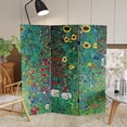 thumbnail image 7 of Red Lantern 4 ft. Short Klimt Canvas Folding Screen - Tannenwald/Farm Garden, 7 of 7