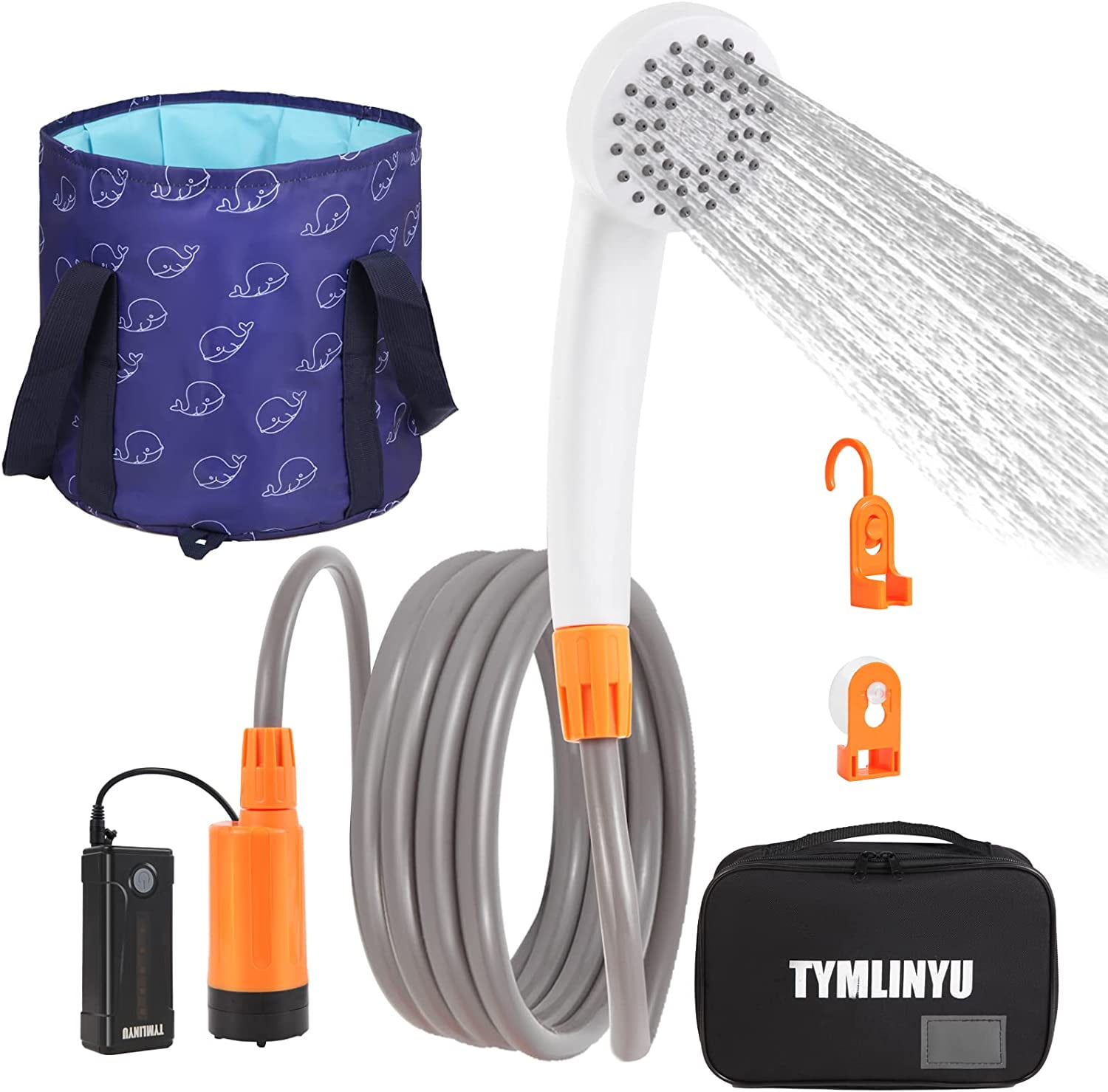 Portable Camping Shower Kit Handheld Rechargeable Camping Shower Head