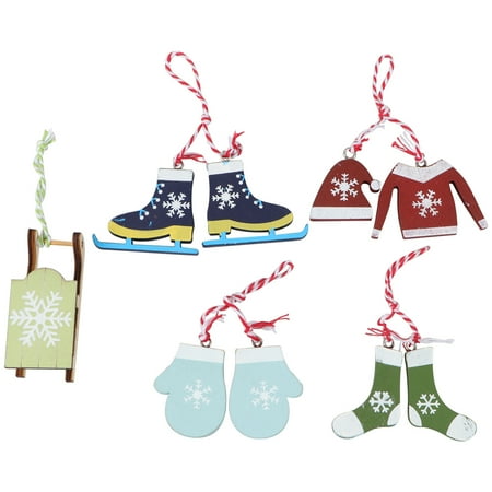 

5pcs Christmas Hanging Pendant Wooden Hanging Pendant Wooden Christmas Decoration Wood Craft