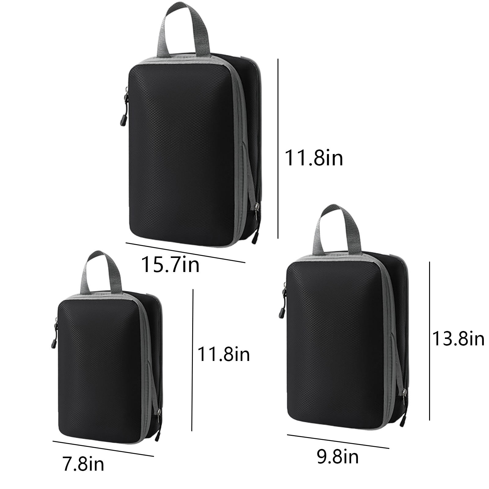 Travel Packing Cubes 3 Piece Luggage Organizer Set Double Capacity Design for Suitcases Clothes Storage Travel Accessories Organization