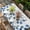 Blue Ivory, variant on Navy Blue Floral Table Cloths for 5 Foot Rectangle Tables, Spring Flowers Butterflies Wooden Patio Waterproof Elastic Fitted Tablecloths, Washable Rectangular Table Cover for Camping
