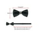 thumbnail image 3 of INSPIRAR CHIC Corbata de moño preatado para hombres con decoración de strass, corbatas brillantes para bodas elegantes, negra 1, 3 of 4