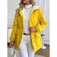 thumbnail image 5 of Women'S Warm Winter Coat Thicken Fleece Lined Parka Plus Size Jacket with Hood Yellow XL, 5 of 9