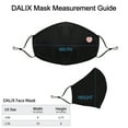 thumbnail image 3 of DALIX Embroidered Peach Cloth Face Mask Reuseable Washable in Black Made in USA - S-M Size, 3 of 5
