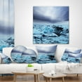 thumbnail image 4 of Designart Beautiful Melting Glacier in Iceland - Landscape Printed Throw Pillow - 12x20, 4 of 5