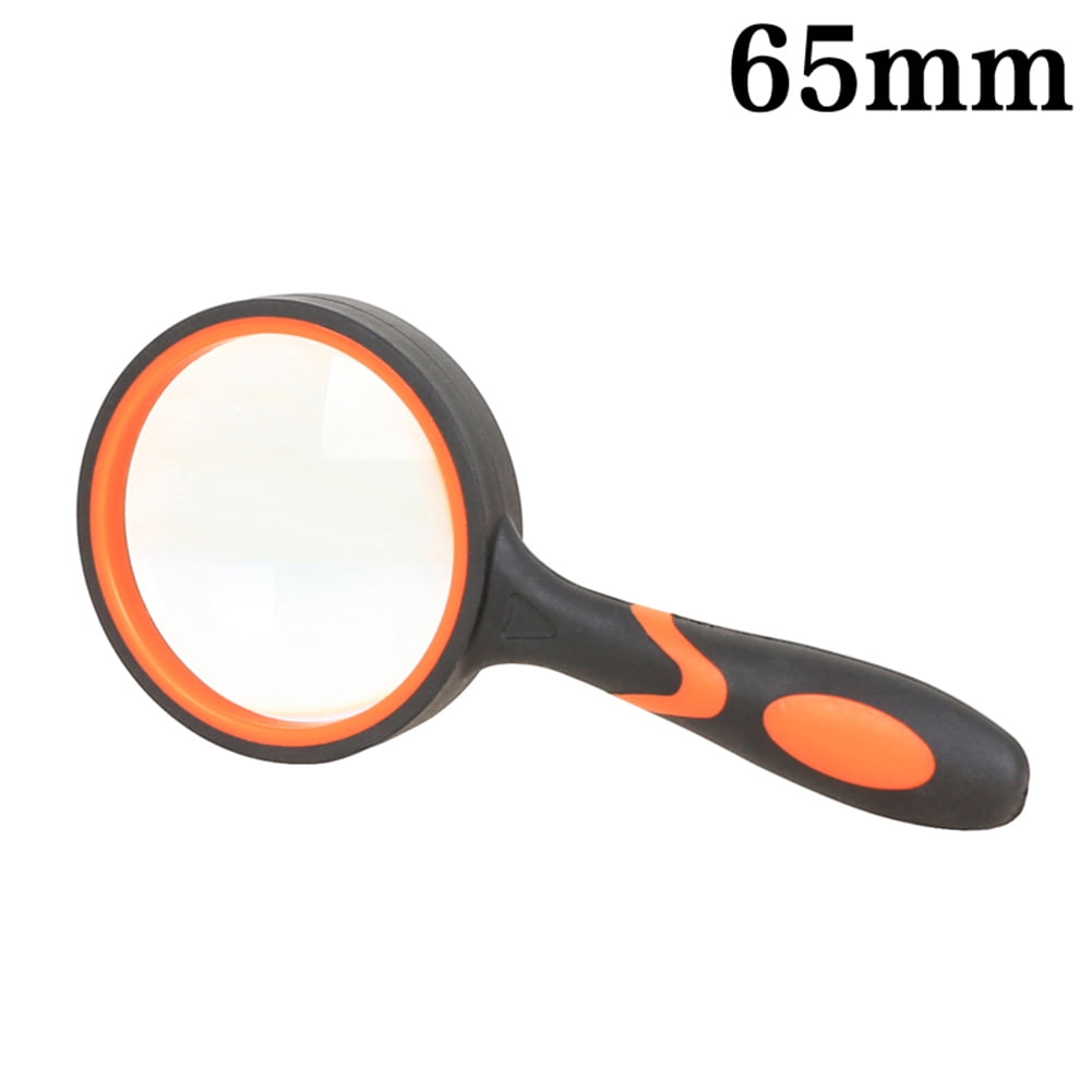 Nonslip Orange Handle 8X 20X Double Magnifying Glass