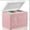 Pink, variant on WEUVEB Pad Organizer For Bathroom Wooden 1Pcs Pink Countertop Storage