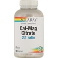 thumbnail image 2 of Solaray Calcium Magnesium Citrate 2:1 Ratio with Vitamin D2, Healthy Bone, Muscle & Nerve Support, 60 Serv, 360 VegCaps, 2 of 3