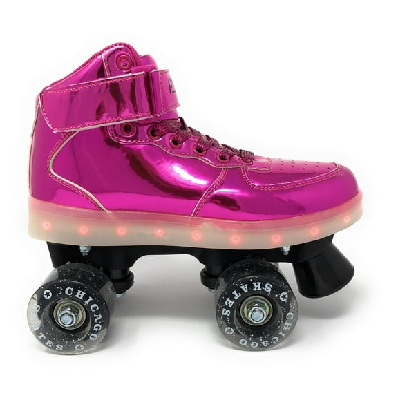 Chicago Skates - Patins à roulettes lumineux à LED Pulse, Rose