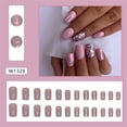 thumbnail image 3 of Fofosbeauty 24pcs Press on False Nails Tips, Square Fake Acrylic Nails, Purple Aurora, 3 of 10