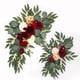 thumbnail image 1 of Letrero de boda con flores (paquete de 2) para fiesta temática, boda, recepción, entrada, señal de bienvenida, decoración Floral Artificial, 1 of 5