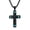 Blue, variant on Stainless Steel Cross Necklace for Men , Religion Fashion Jewelry Gifts, 24 In