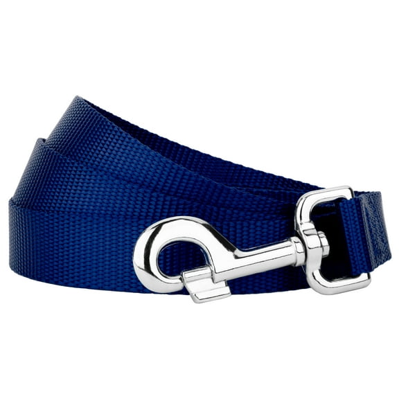 Country Brook Petz - Heavyduty Doublehandle Nylon Leash (6 Foot, 3/4 Inch Wide, Dark Royal Blue)