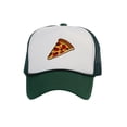 thumbnail image 1 of Adult Men's Pepperoni Pizza Slice Rope Foam Trucker Hat, White/Forest, 1 of 2