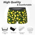 thumbnail image 2 of Men's Boxer Briefs, cute Lemon yellow Soft Comfy Mens Underwear Boxer Briefs Breathable With Widen Waist, 2 of 7