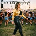 thumbnail image 3 of Agnes Orinda Women's Plus Size Sparkly Metallic Shrug Long Sleeve Open Front Party Cropped Bolero Jackets 4X Gold, 3 of 8