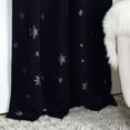 thumbnail image 5 of Aurora Home  Silver Foil Snowflake Thermal Insulated Blackout Curtains Navy - 96"L, 5 of 5
