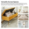 thumbnail image 6 of Tina's Home 45" Velvet Storage Bench Upholstered Tufted End of Bed Bench Bedroom Entryway Mustard, 6 of 9