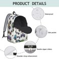 thumbnail image 4 of Monster Cartoon Truck White Pattern Backpack for School, Cute School Bag with Adjustable Shoulder Straps and Padded Back, 15.7"x11.8"x5.5", 4 of 5