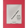thumbnail image 2 of Callen Photo Mat 11"X14" Single Hand-Cut W/Bevel Edge-Cranberry (Red) W/Black Core, 2 of 2