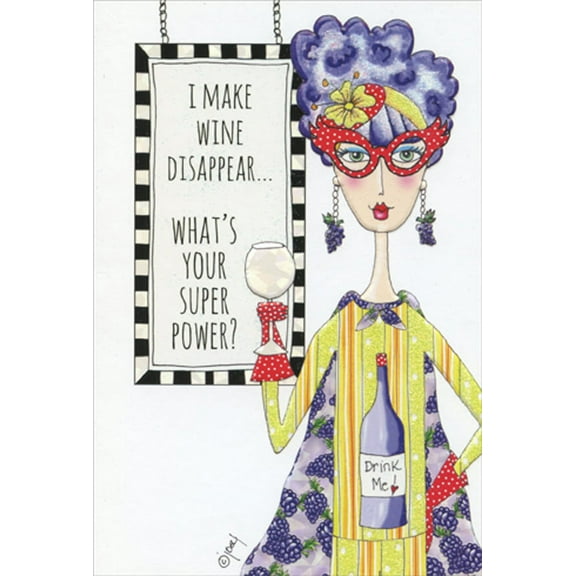 Pictura Super Power Dolly Mamas Funny / Humorous Feminine Birthday Card for Her / Woman