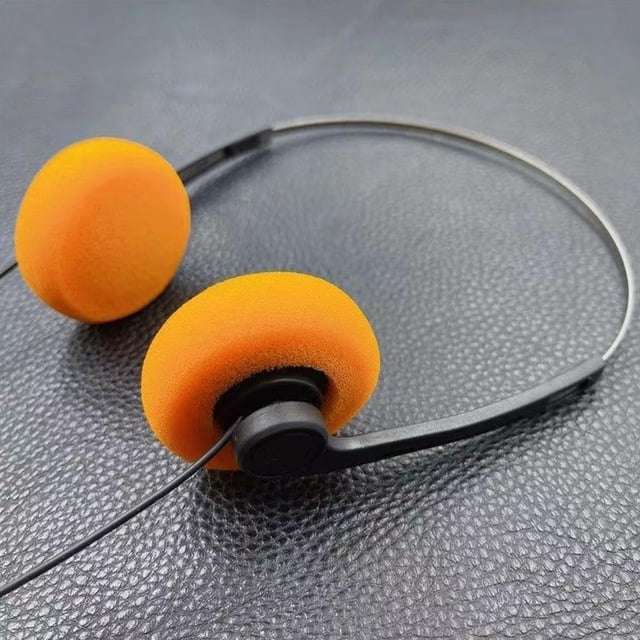Auriculares supraaurales retro naranja,Auriculares Vintage Feelings,Auriculares ligeros retro,Auriculares estéreo de alta fidelidad,Auriculares Walkman,Para la mayoría de los teléfonos móviles Pevices