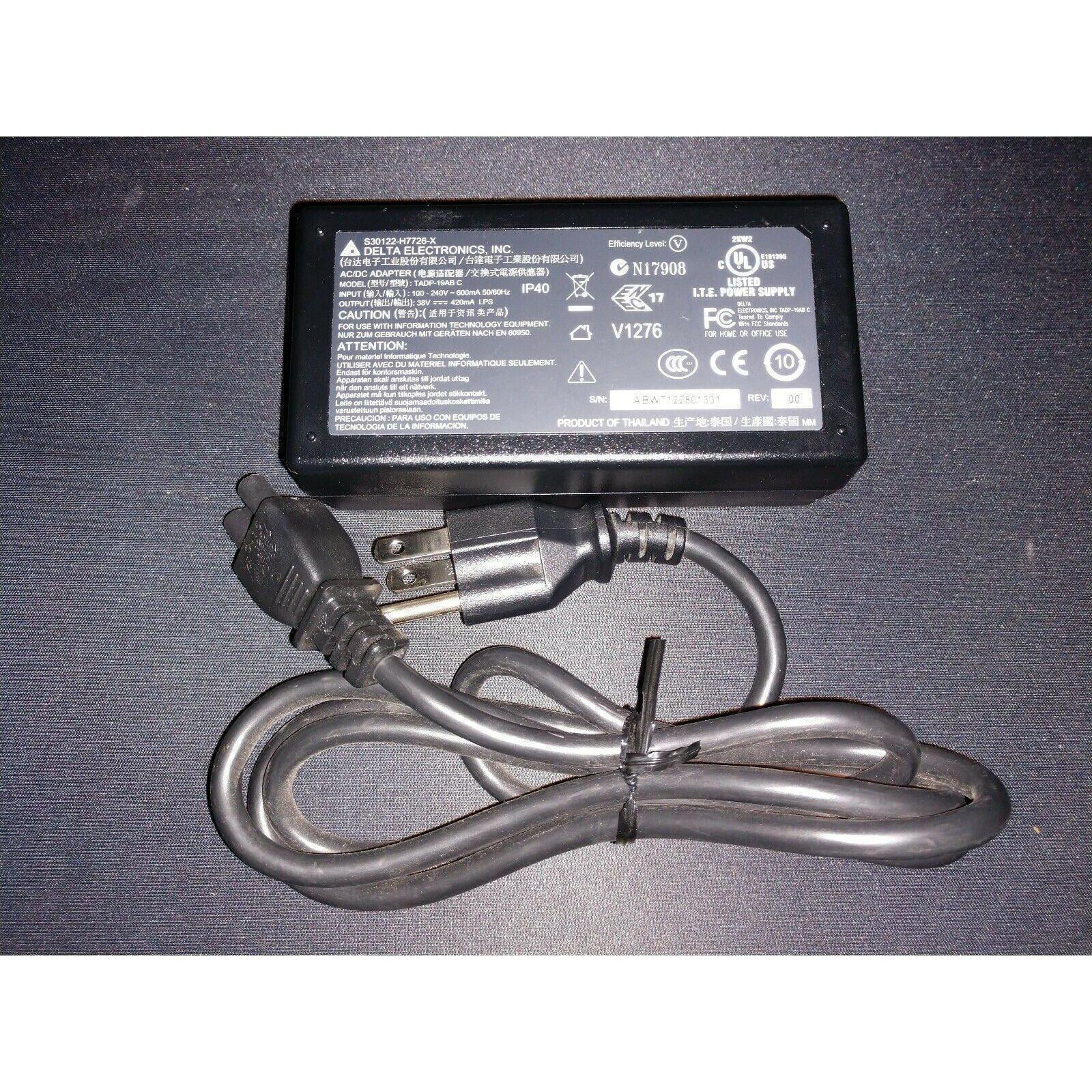 Delta Electronics S30122H7726X AC/DC Adapter Model TADP19AB C with power cord