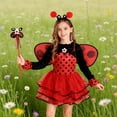 thumbnail image 2 of JAJAHO Animals Dress Up Outfits For Girls Long Sleeve Mesh Layered Tutu Dress With Headband Wings Magic Wand 4PCS Set Party Performances Wear Comfortable Dresses, 2 of 6