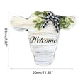 thumbnail image 2 of Bienvenida, Colgador De Cabeza De Vaca Para Puerta, Colgador De Cabeza De Animal Para Decoración De Pared De Puerta Delantera Yuarrent HA045201-03, 2 of 6