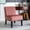 Rose, variant on Accent Chairs Reese Mid Century Modern Accent Chairs Set of 2 with Minimalist Design, Elegant Velvet Upholstery and Solid Wood Legs, Ideal for Living Room or Bedroom, Rose,Fabric Accent Chairs